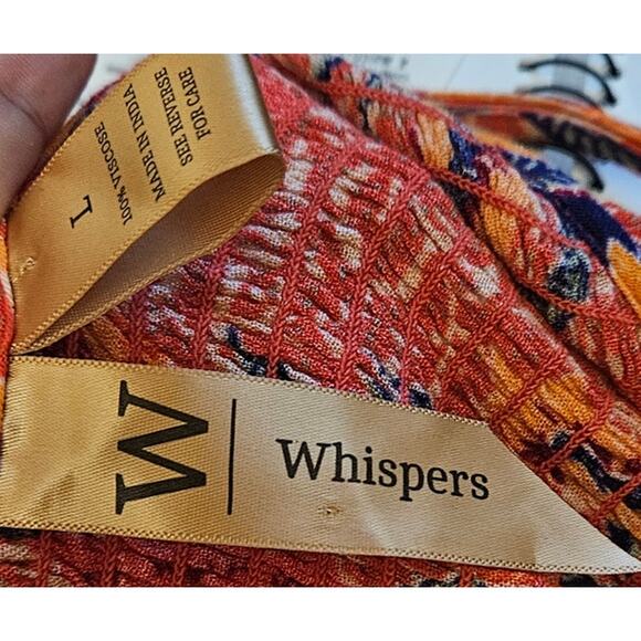 Whispers Orange Floral Maxi Dress Size L - Picture 4 of 4